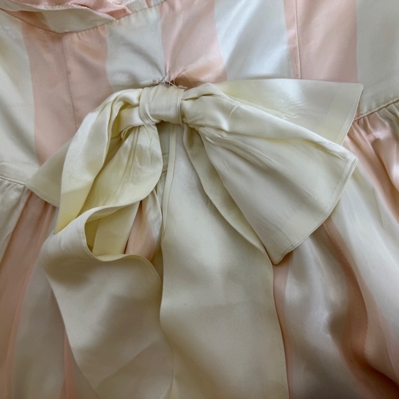 Vintage 70s Gunne Sax by Jessica McClintock Strawberry & Cream Striped Dress - Picture 11 of 14